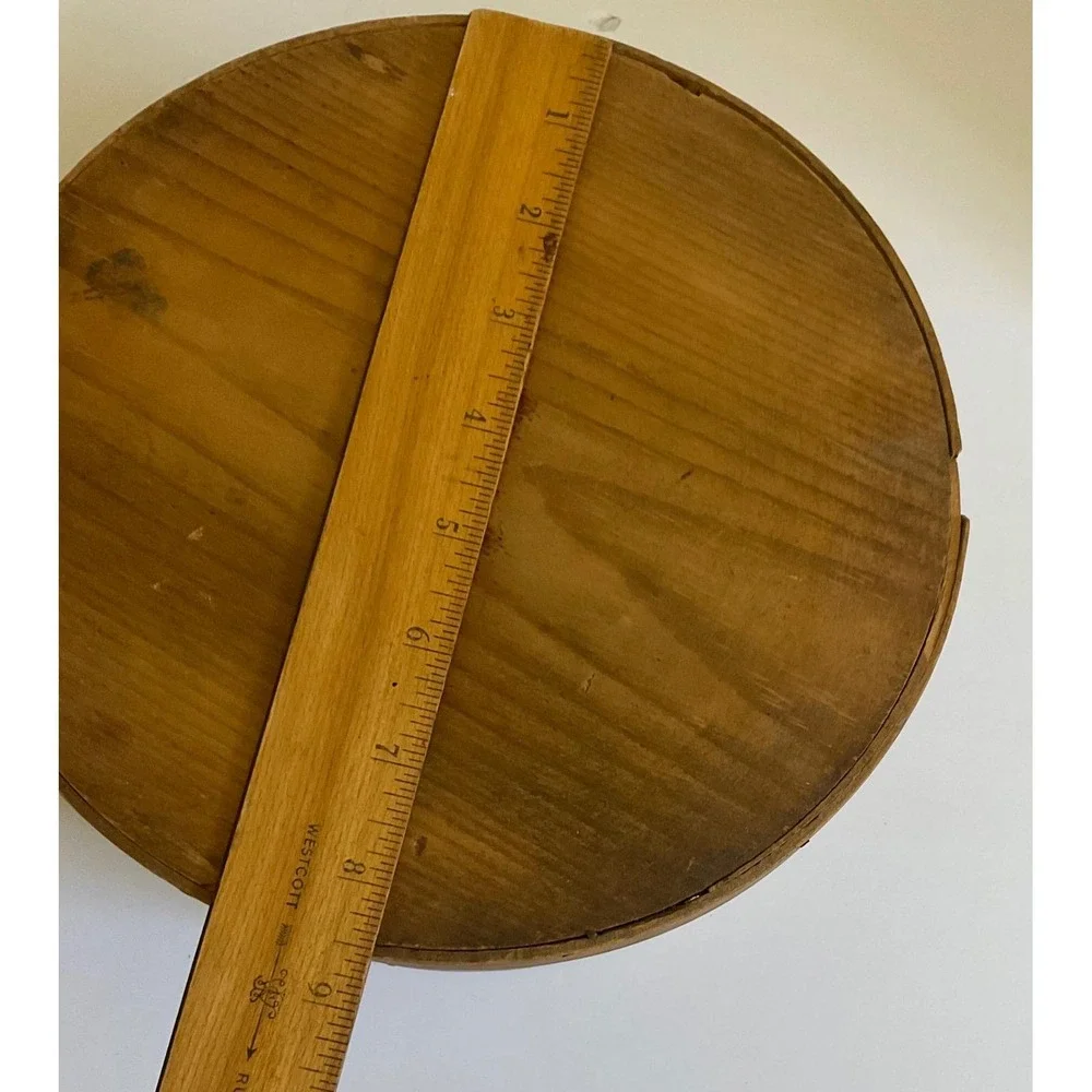 Antique Wooden Pantry Boxes Stackable Nesting Sweet Oranges Label Set of 2